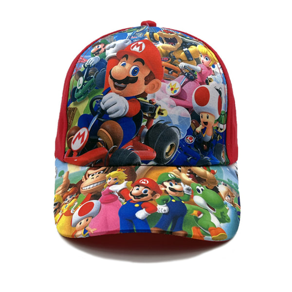 Pojkar Super Mario Baseball Cap Trucker Kepsar Andas utomhushatt Sommarsport A Red