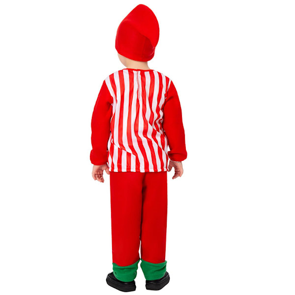 Julgåva Box Kostym Toddler Båge Randig Toppar Hatt Byxor Dräkt Halloween Cosplay Kostym för Pojkar Flickor Julgåva XL