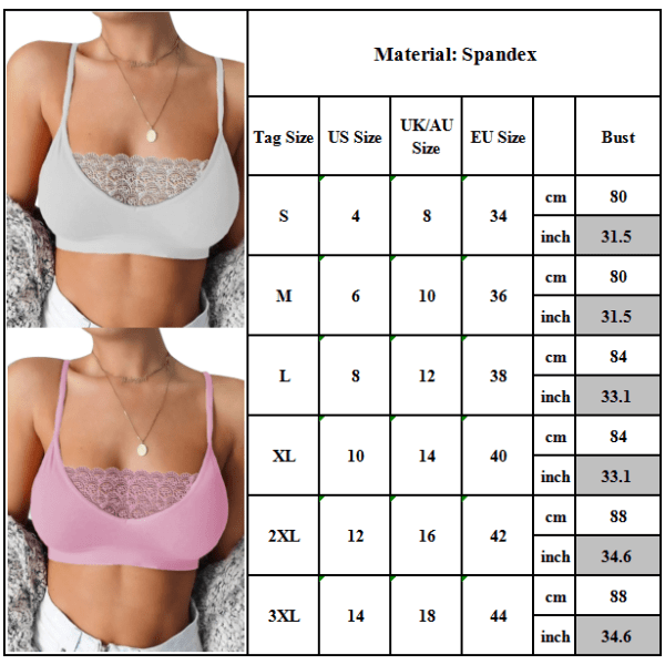 Sexig Lingerie BH Toppar Underkläder Nattkläder för Kvinnor Black S