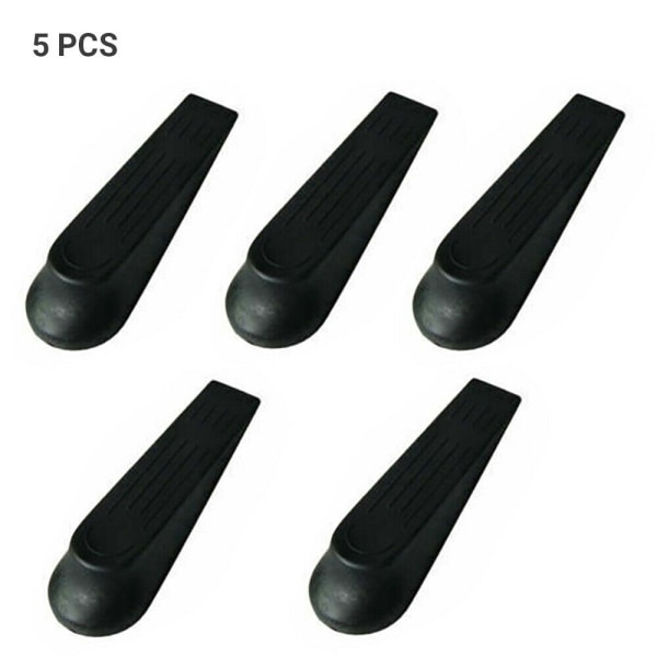 5-pack plastdörrstoppare Dörrblockskilar för baby 5PCS Black