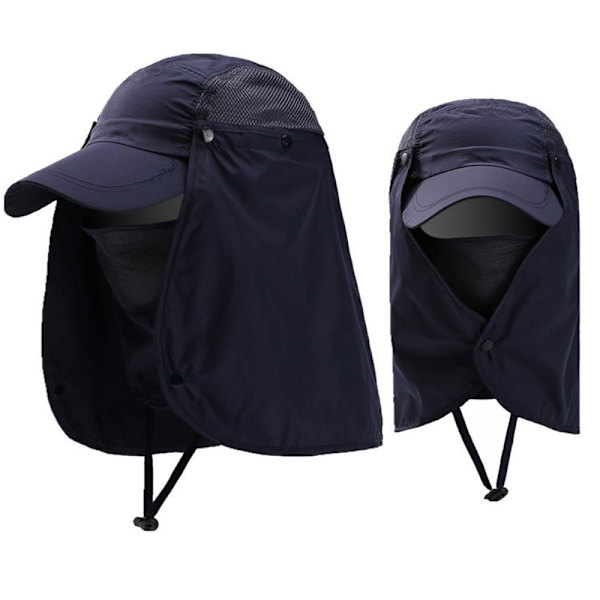 Nopeasti kuivuva vedenpitävä kalastajanhattu hengittävä suojus Navy blue