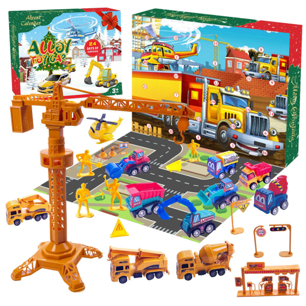 Adventskalender Leksak Gift Engineering Vehicle Christmas Blind Box