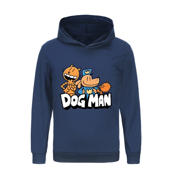 Hoodies HUNDMANN Pullover Tröjor Toppar Långärmad Hoodie Unisex Hooded Sweatshirt Långärmad Pullover Hoody för Pojkar Flickor Barn Tonåringar 7-14 År Navy Blue 160cm