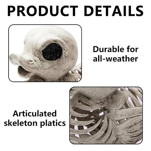Halloween And Skelet Ælling Plastik Knogler Skelet Baby Ælling Til Halloween Indendørs Udendørs Rekvisit 1 STK