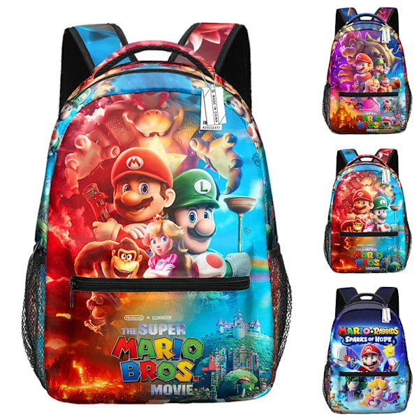 Mario Skolväska Seriefigur Anime Ryggsäck Mario Ryggsäck Super Mario Skolväska Mochila Ryggsäckar För Barnväskor C