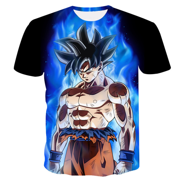 Anime Z 3D Goku Barn T-shirt Sommar Casual Print T-tröjor Skräckspelsfans Pojkar Flickor Födelsedagspresent A 160cm