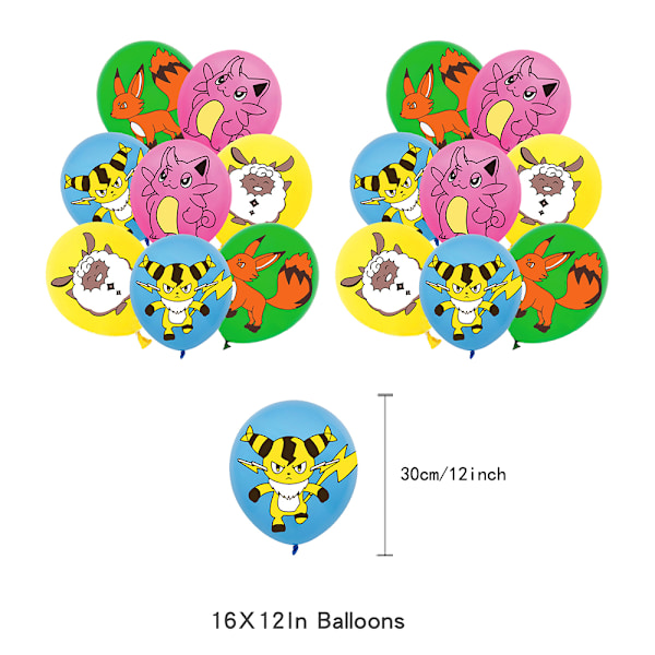 Barnens Grattis På Födelsedagen Dekorationer Hängande Banner Ballonger Tårta Topper Tillbehör Set