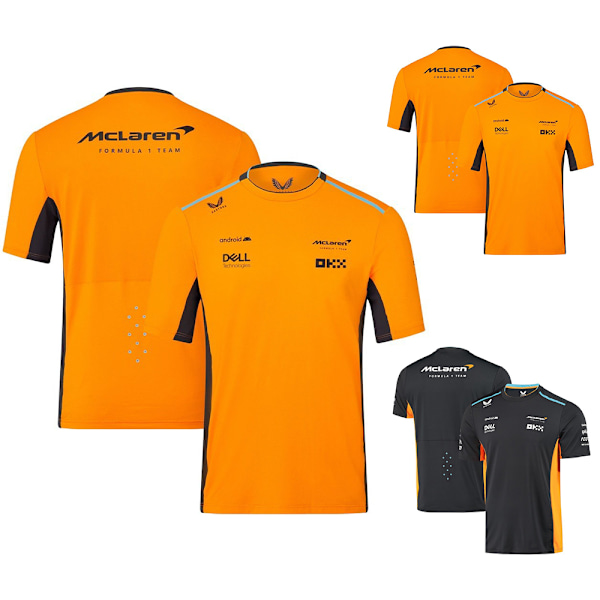 McLaren F1 2023 Officiell Team T-Shirt Papaya Orange Herr Fans T-Shirt Orange 3XL