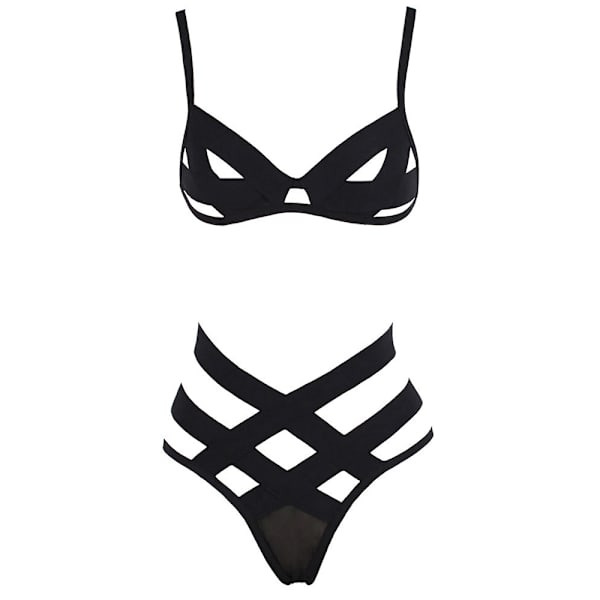 Sexig Lingerie Set för Kvinnor, Bandage BH & Underkläder, Nattkläder B M