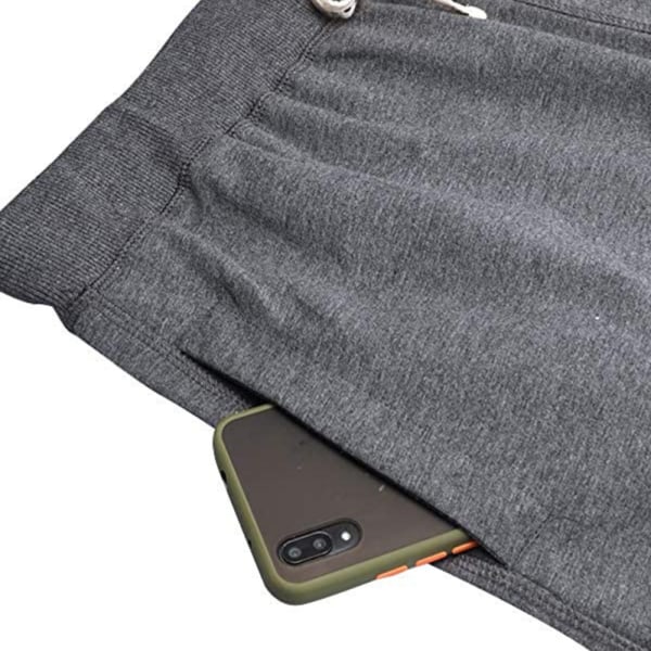 Casual Sports Pocket Shorts med dragsko - All-match byxor - M Deep gray XL