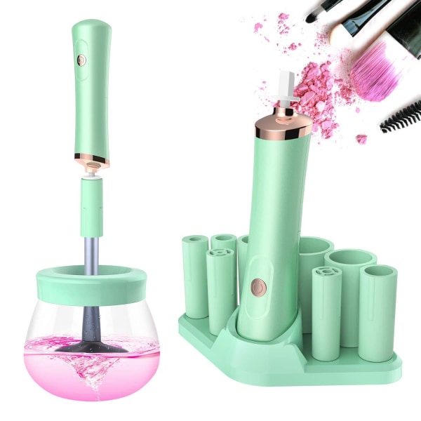 Makeup Brush Cleaner Torktumlare Supersnabb elektrisk borstrengöring Green