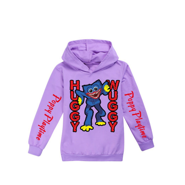 Kids Poppy Playtime Huggy Wuggy Pullover Hoodie Coat Xams Gift purple 120cm