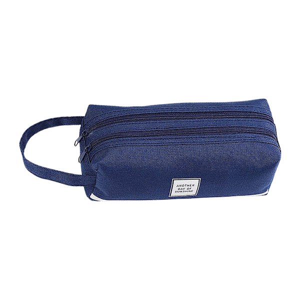 Pennfodral i Canvas, Stor Kapacitet, Enkel Design Navy blue