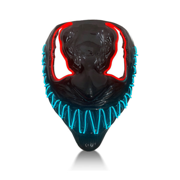 Venom 2 LED-mask Halloween Ljusmask Festkostym Red Blue