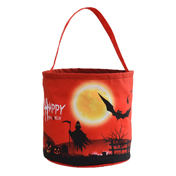 Halloween Lysande Godispåsar Korg Lysande Pumpapåsar Red