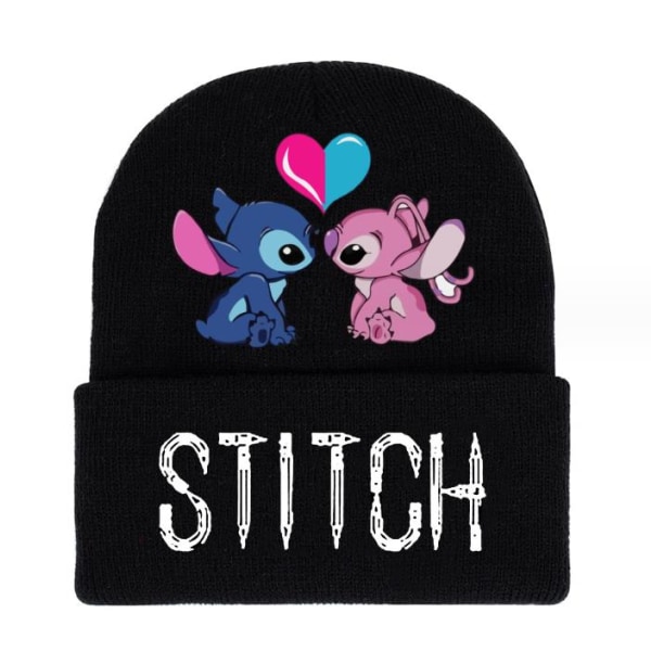 Lilo & Stitch Cartoon Stickad Beanie för Pojkar & Flickor Vintermössa #4