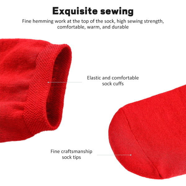 Självvärmande hälsostrumpor Vinter Varma Termiska Unisex Strumpor red