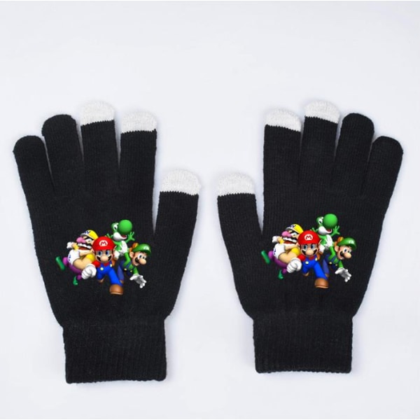 Mario Handskar Varmstickade pekskärmshandskar för barn #2