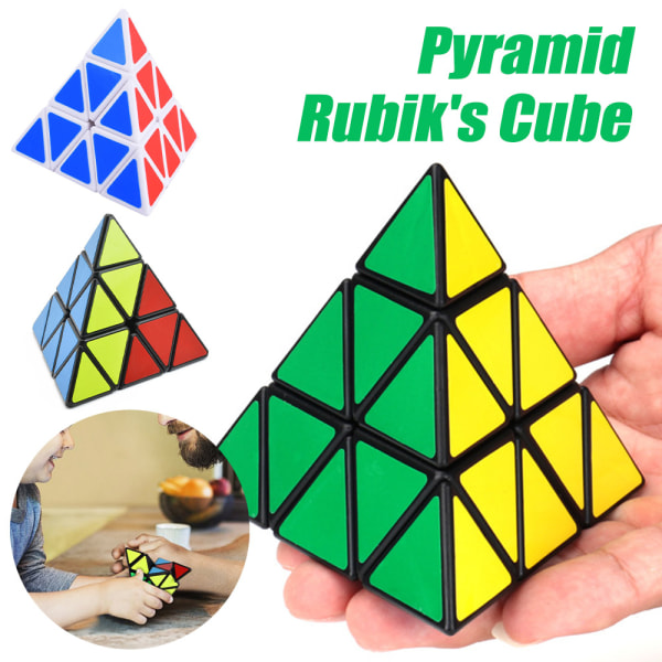 Pyramid Speed ​​Cube, 3x3x3 Pyramid Speed ​​Cube Triangel Cube Black bottom