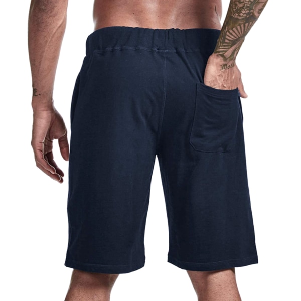 Casual Sports Pocket Shorts med dragsko - All-match byxor - M Navy blue M