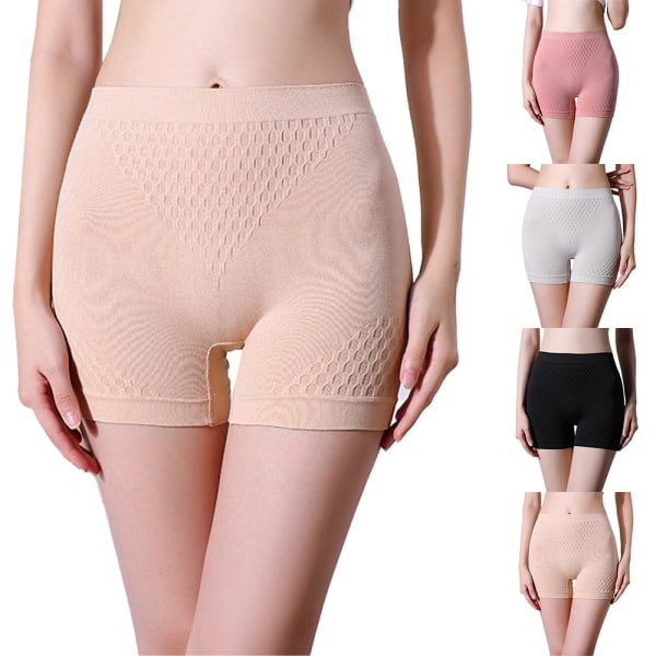 Dam Elastisk Mjuk Säkerhet Under Shorts Underkläder Skin M