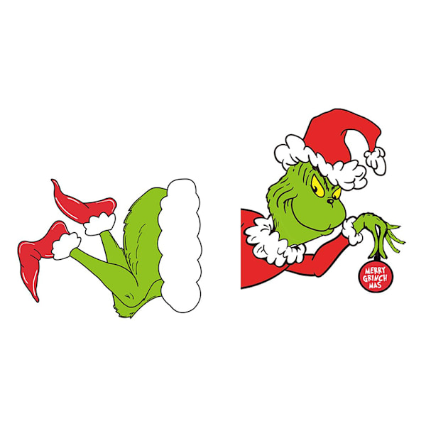12 st Grinch Julgrans Toppar, Roliga Julgransprydnader Huvud/Ben/Skyltar Dekorationer för Träd Heminredning, Grinch Present till Barn Julgransprydnad 12PCS