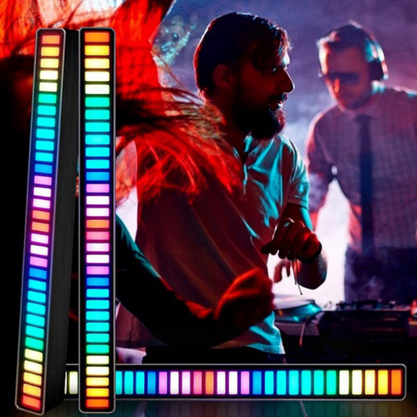 RGB-ljud Ambient Light Colorful Music LED Atmosphere Light Bar black
