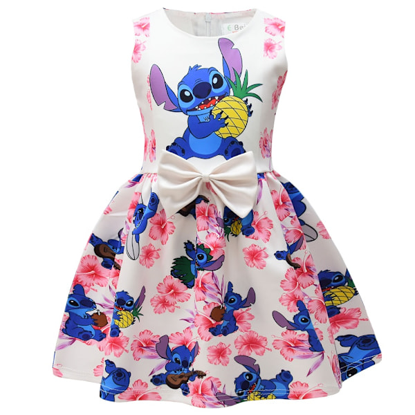 Lilo och Stitch Klänningar Fluga Flickor Fancy Party Bomull Barn Prinsesskläder #4 140cm