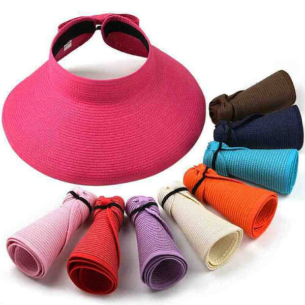 Tom Solhatt - Andningsbar Vikbar Halmhatt - Damhatt Pink