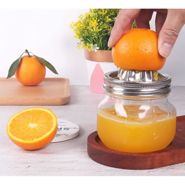 Mason Jar Juicer Lock - Juicepresslock av rostfritt stål, köksredskap, handtag citrusrivare återanvändbart juicepresslock