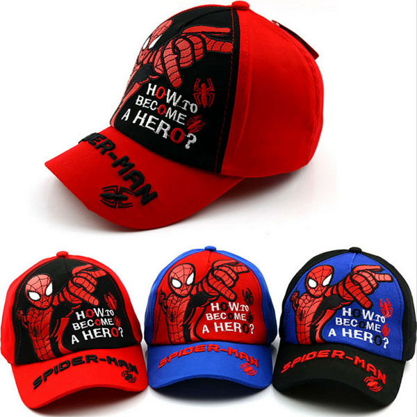 Spiderman Hip-hop Hatt - Andningsbar Solhatt - Justerbar - för Ou Red