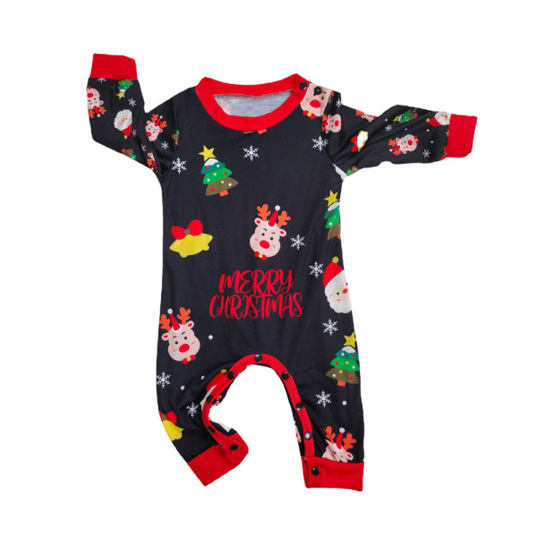 Julpyjamas Matchande familjeuppsättningar Print Loungewear Baby 12M