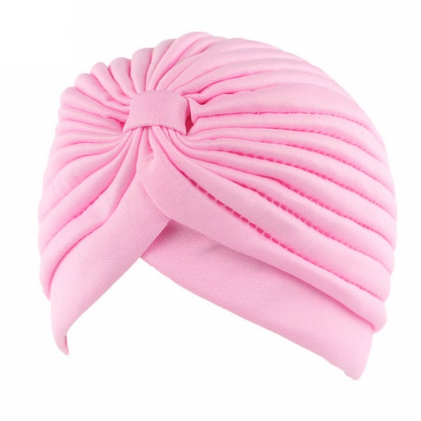 Kvinnors plisserad turbanknut Twist Cap Huvudband Headwrap 21