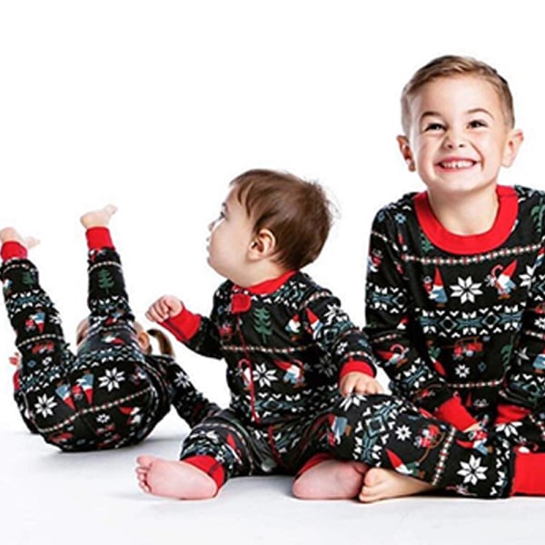 Christmas Pyjamas Set Familjen sovkläder Snowflake förälder-barn baby 1M