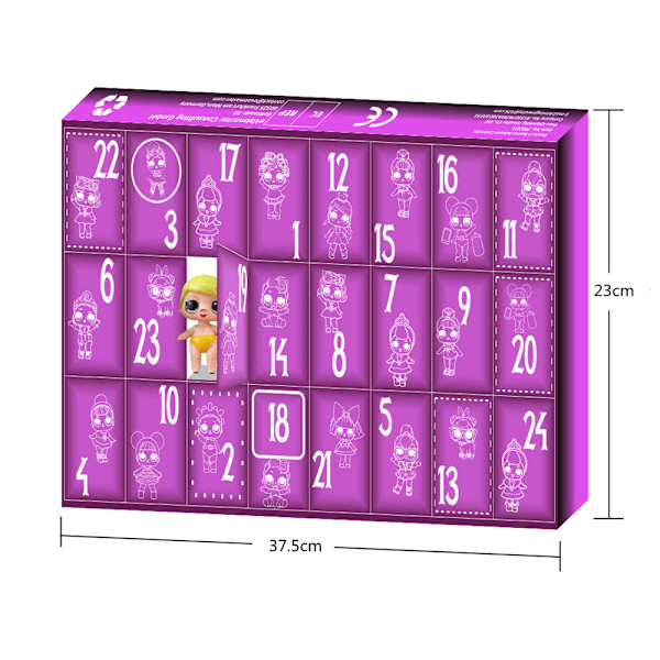 Julkalender med 24 överraskningar - Squeeze Doll Blind Box - Julklapp 2024