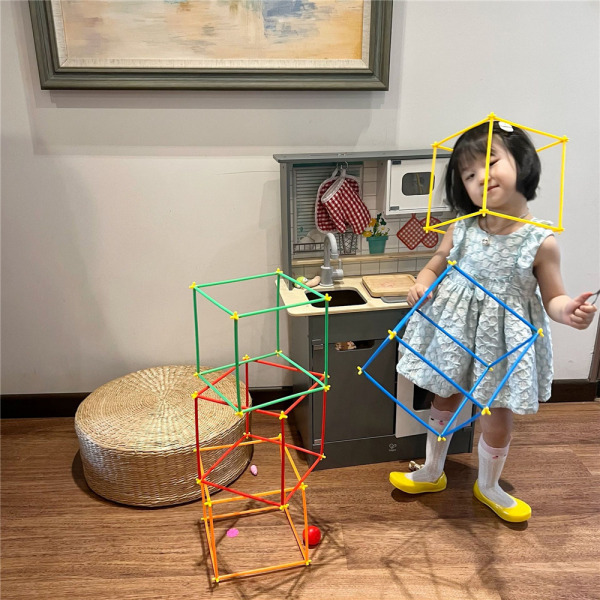 Halmleksaker STEM Building Block Girl Constructor Educational Toy