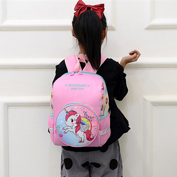Ryggsäck för barn Söt tecknad ryggsäck grundskoleväska Unicorn