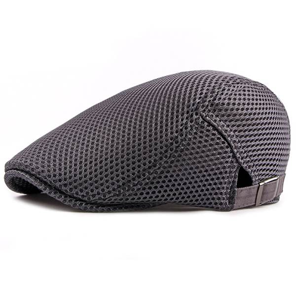 Snygg Sommarhatt för Män Andningsbar Mesh Beret White