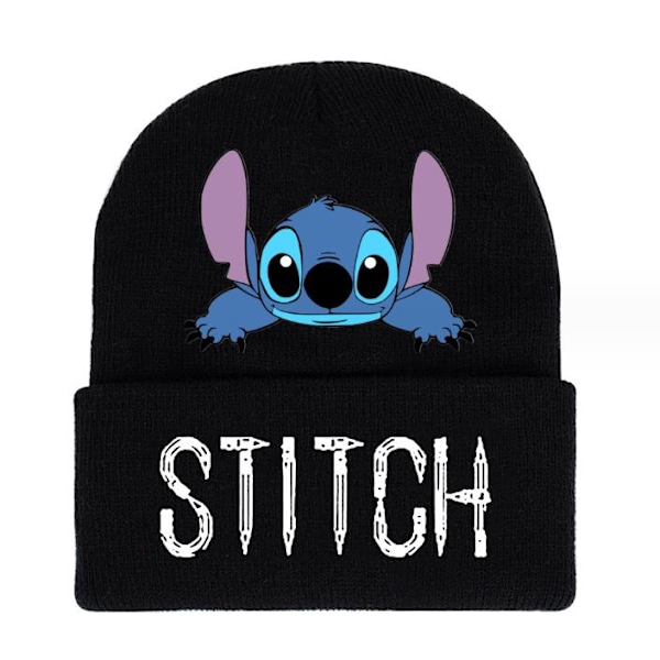 Lilo & Stitch Cartoon Stickad Beanie för Pojkar & Flickor Vintermössa #2