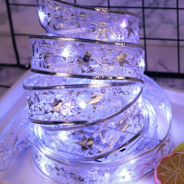 40 LED Ribbon Julljus Strängljus för julgran White 4m