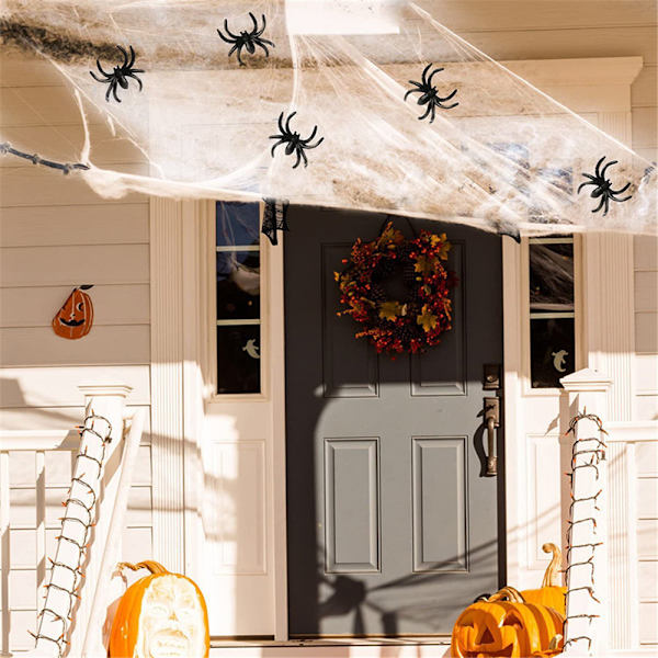 Halloween animoitu riippuva pääkallo juhlatarvikkeeksi nurmikolle