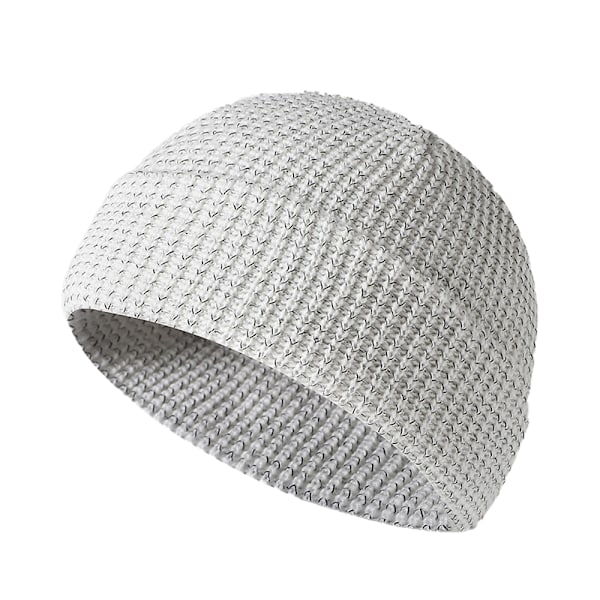 Ny Flex Beanie Hat 2.0 - Unisex, Weflexus Reflekterande Mössa, för Vinterpromenader på Kvällen White