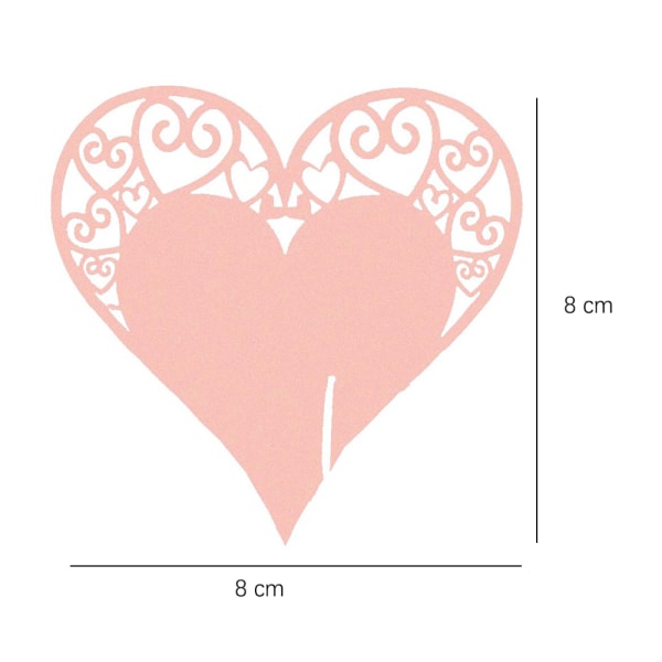 80 st Love Vinglaskort - Kreativ Dekoration - Romantiskt Bröllop White 80 PCS