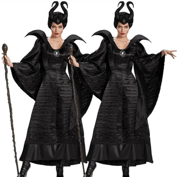 Halloween Maleficent Ondska Drottning Klänning Kvinna Kostym 2XL = UK/AU 16 = EU 42