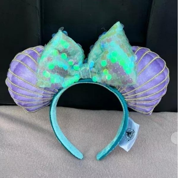 Disney Parks Minnie Ører Party Havfrue Ariel Lilla Iridescent Hårbøjle Gave