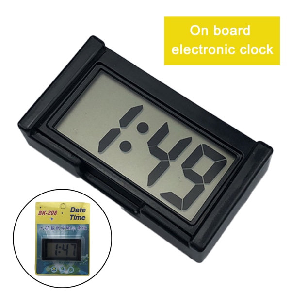Bilinstrumentbräda Digital klocka Självhäftande klocka för fordon med LCD-tid