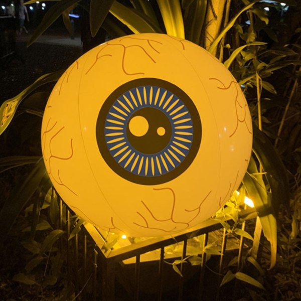Halloween Eyeball Ballong Dekoration LED-ljus fjärrkontroll