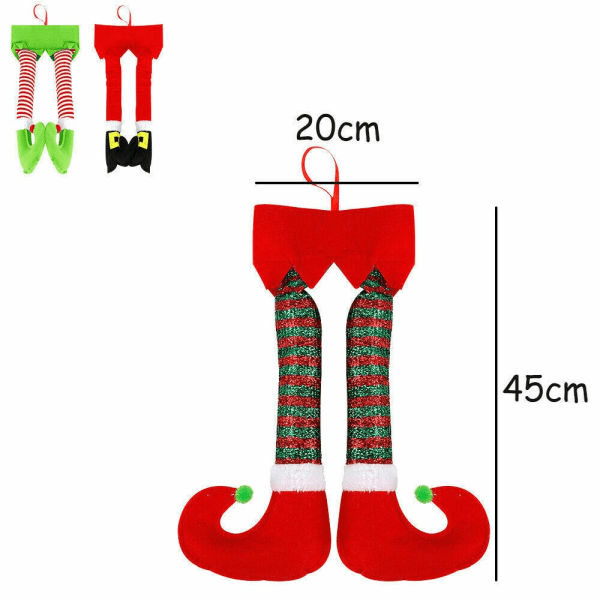 Jultomte Elfben Dörrkrans Hängande Dekorationer Presenter Red shoes