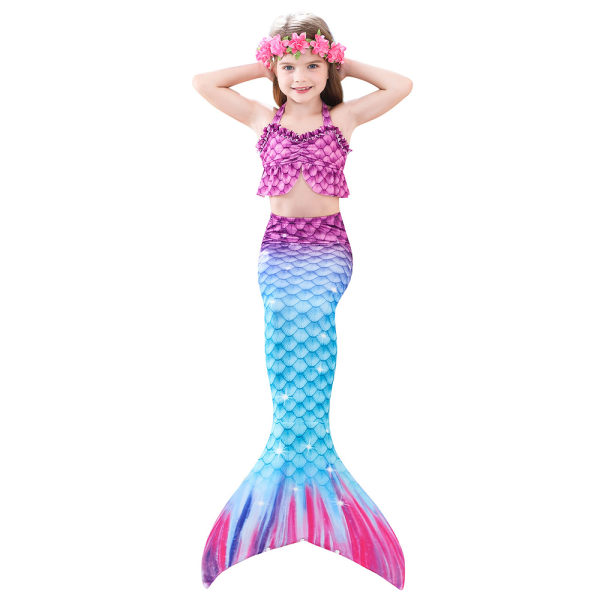 Barn Flickor Mermaid Tail Baddräkt Hawaiian Summer Swimwear Beach Simdräkt A 150cm