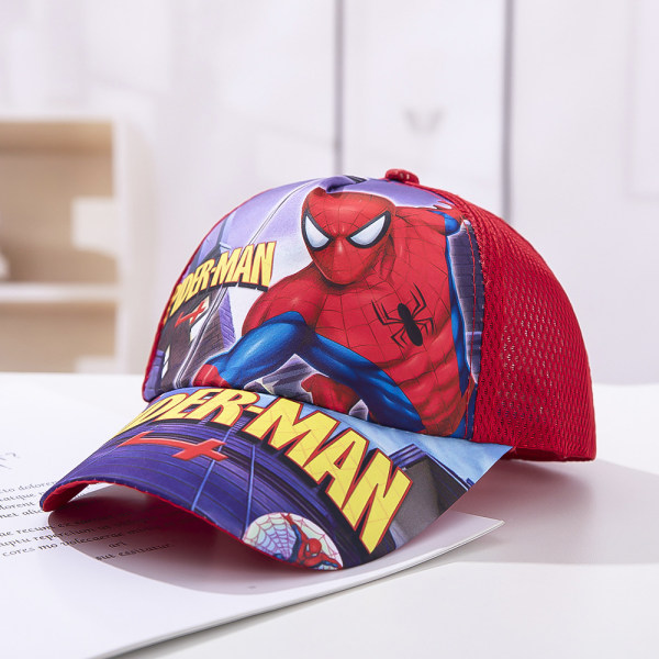 Barn pojke flicka tecknad superhjälte baseball cap Peaked monterad hatt Spiderman A